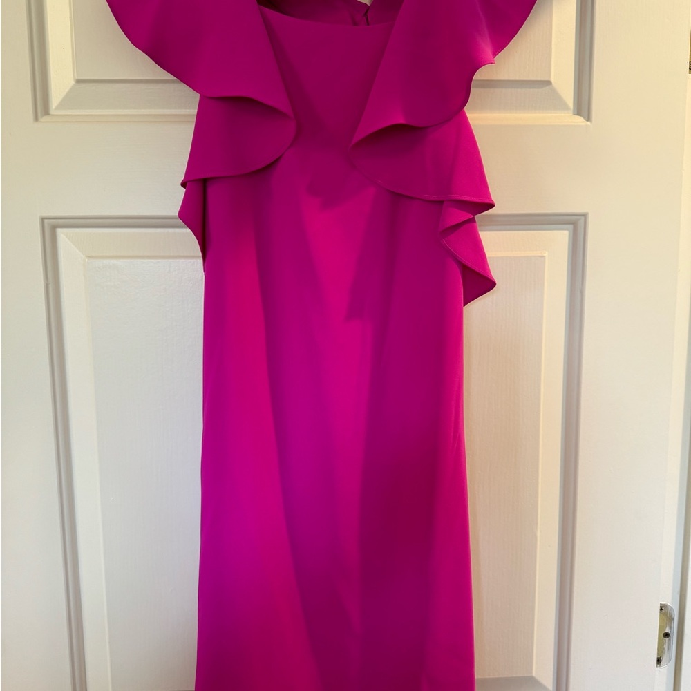 Vibrant Pink Ruffle Dress